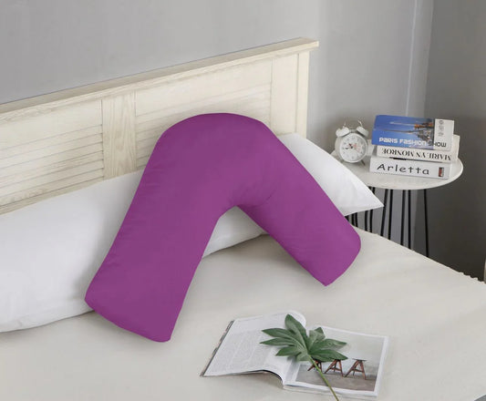1000TC Premium Ultra Soft V SHAPE Pillowcase - Purple - Mekamart Australia