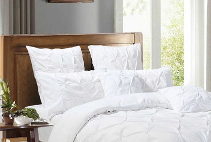 Diamond Pintuck Premium Ultra Soft European Pillowcases 2-Pack - White - Mekamart Australia