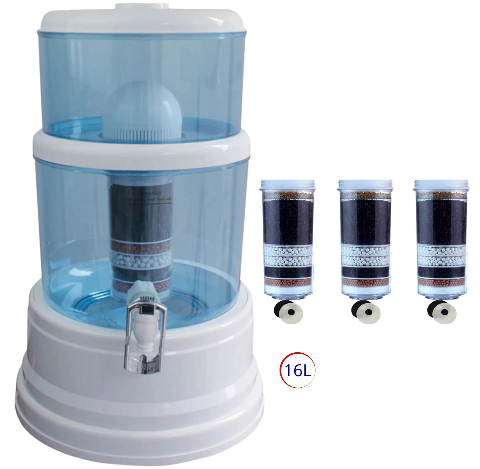 16 Litre Bench top Filter with 3 Fluoride Reduction Filters - Mekamart Australia