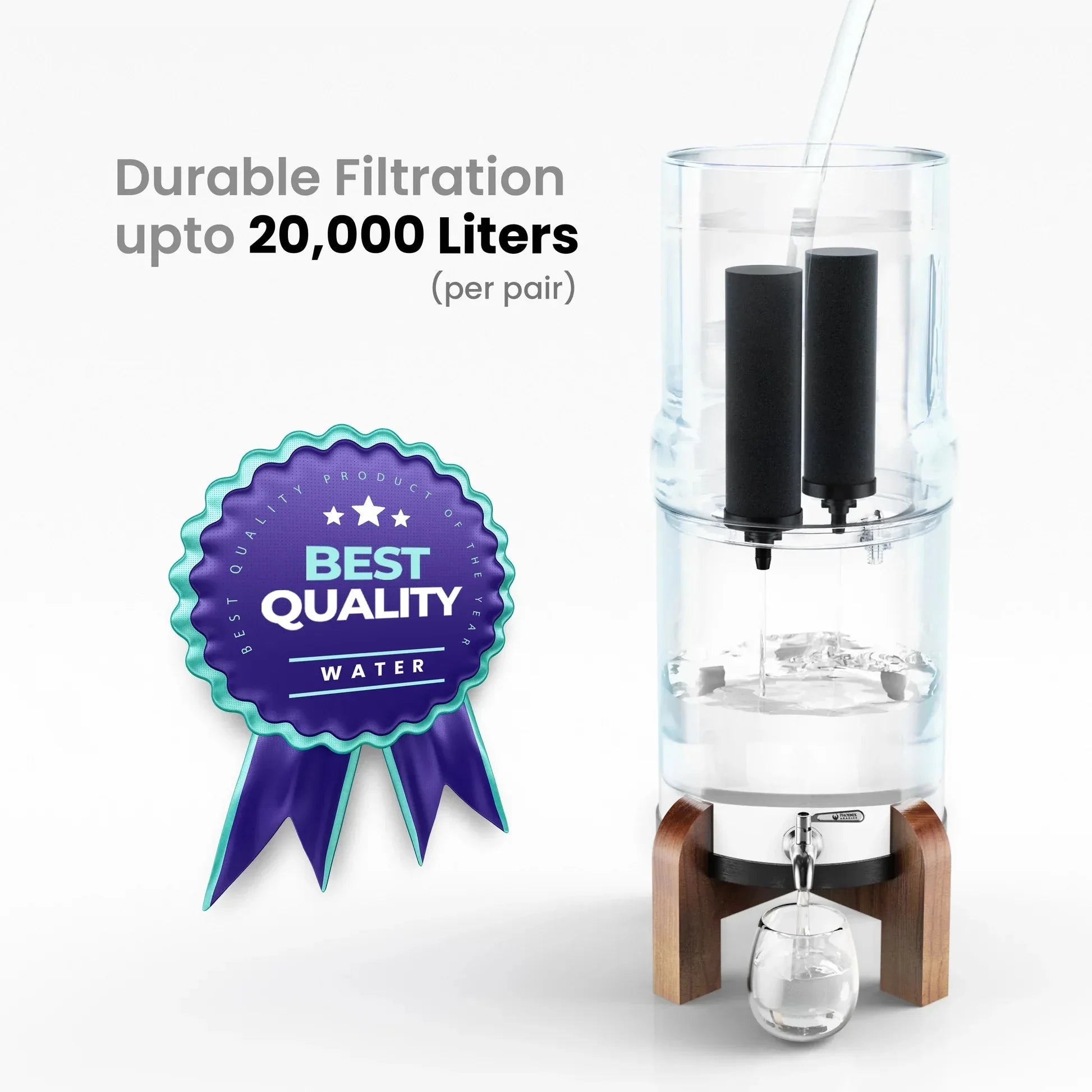 Phoenix 8L Stainless Steel Gravity Water Filter + POSTreat Fluoride cartridges - Mekamart Australia