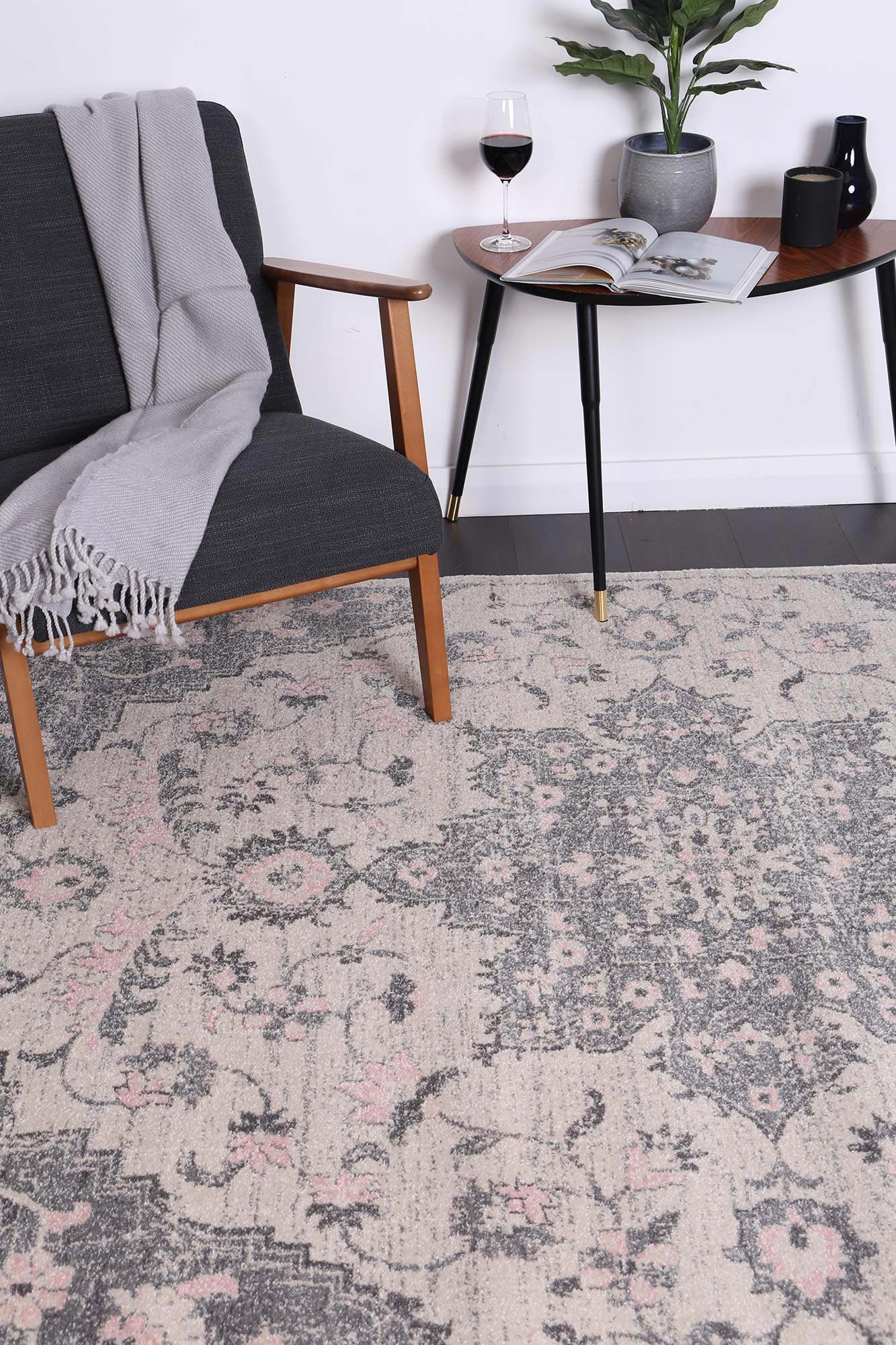 delicate-madeleine-grey-ivory-rug 160x230 - Mekamart Australia