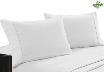 400 thread count bamboo cotton twin pack pillowcase white - Mekamart Australia