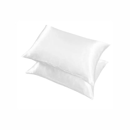 2 Pack Satin Pillowcases Luxury Soft Cushion Covers Bedroom Home Decor - Light Yellow - Mekamart Australia