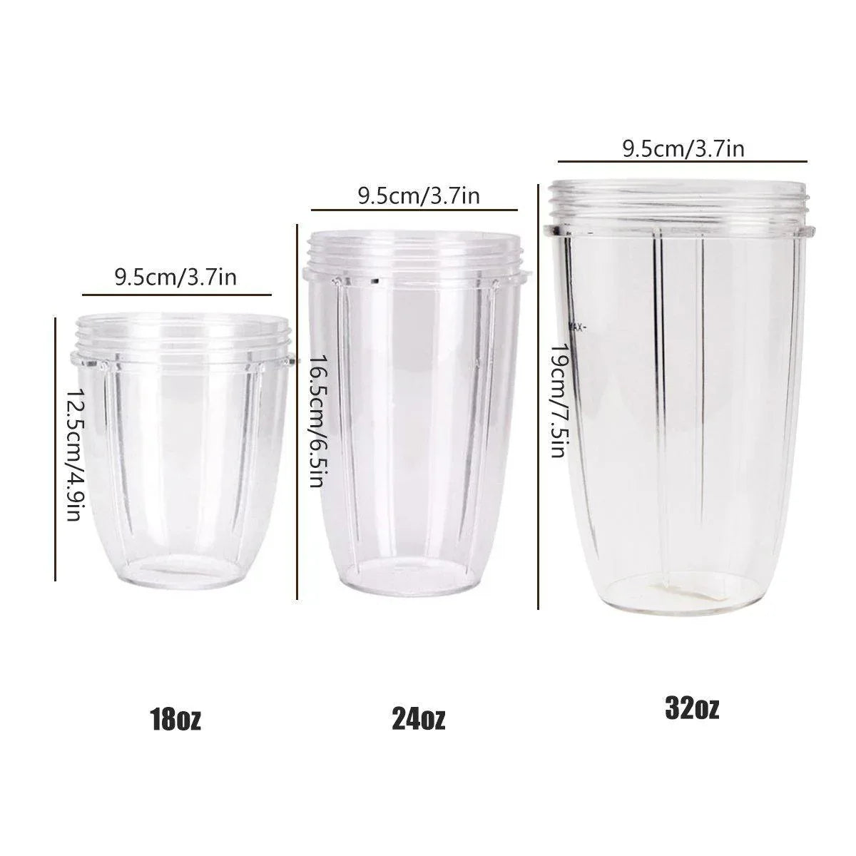 Blender Cups 32OZ 24OZ 18OZ Replacement Accessories Juicer Ice Crushing Blades - 32oz - Mekamart Australia