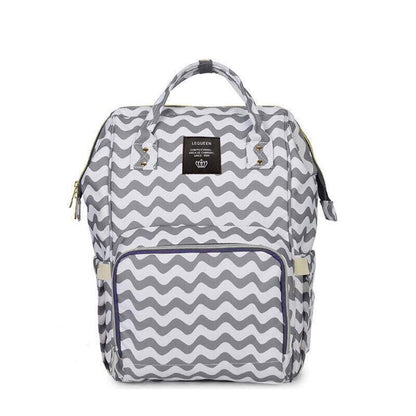 Luxury Multifunctional Diaper Nappy Backpack Maternity Mummy Changing Bag - Wavy Grain - Mekamart Australia