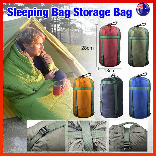 Camping Sleeping Bag Compression Sack Waterproof Outdoor Storage Bag - Lake Blue - Mekamart Australia