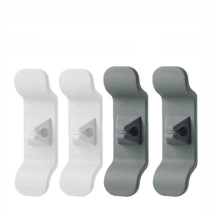 Cord Organizer Wrap Holder 4pcs Kitchen Appliance Cable Winder Adhesive Clip - 4PCS White - Mekamart Australia