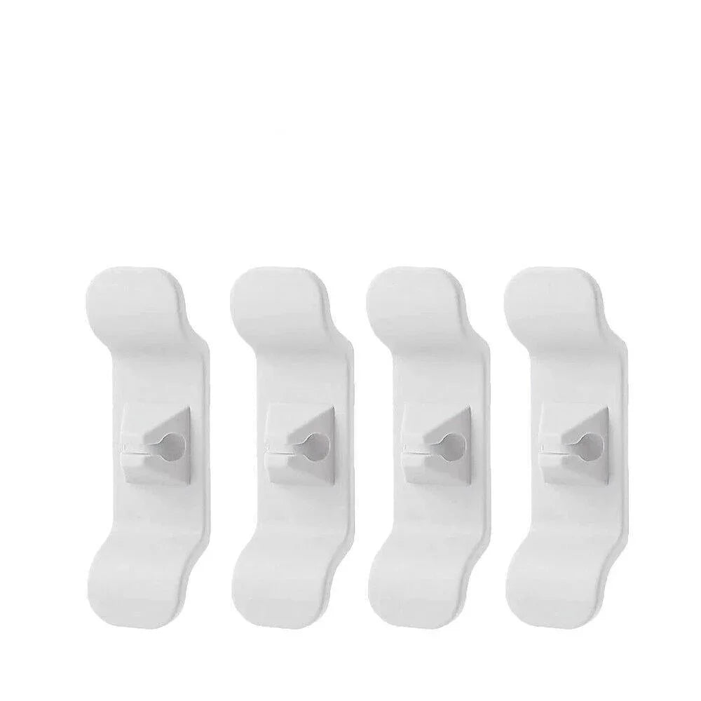 Cord Organizer Wrap Holder 4pcs Kitchen Appliance Cable Winder Adhesive Clip - 2PCS White+2PCS Black - Mekamart Australia