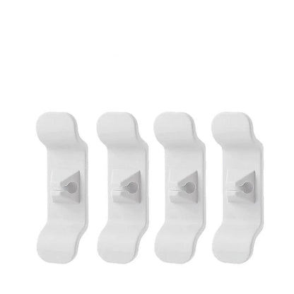 Cord Organizer Wrap Holder 4pcs Kitchen Appliance Cable Winder Adhesive Clip - 2PCS White+2PCS Black - Mekamart Australia