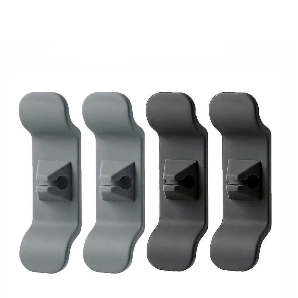 Cord Organizer Wrap Holder 4pcs Kitchen Appliance Cable Winder Adhesive Clip - 2PCS White+2PCS Black - Mekamart Australia