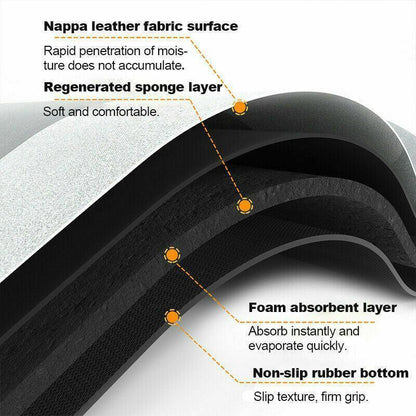 40*60CM Super Absorbent Floor Mat Soft Quick-Drying Non-Slip Diatom Mud Bath - Grey-Oval - Mekamart Australia