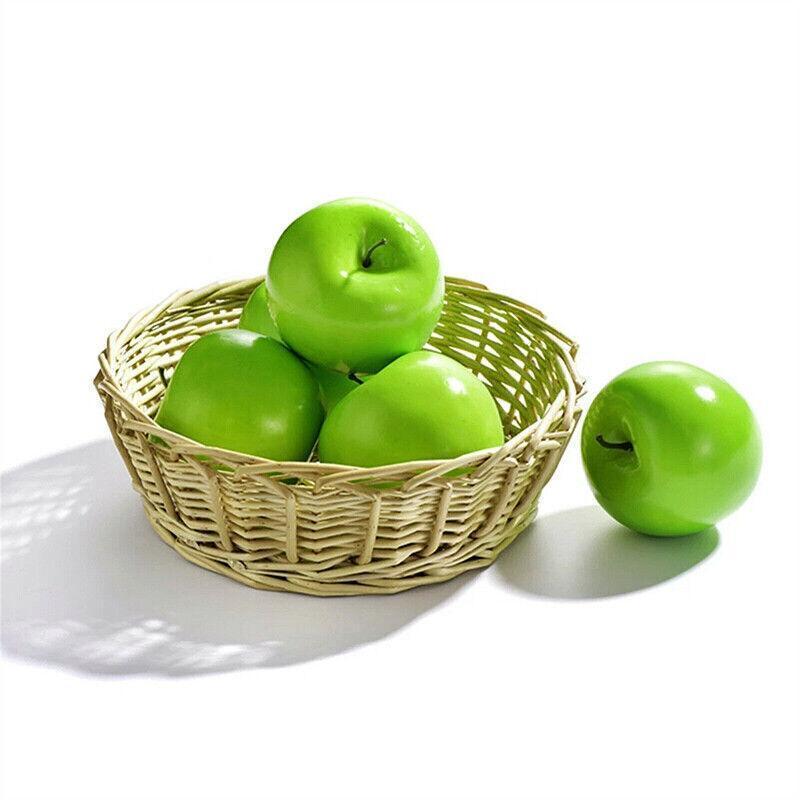10 X Artificial Green or Red Apples for Home Party Wedding and Shop Decor - Green - Mekamart Australia