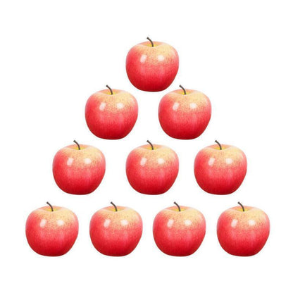10 X Artificial Green or Red Apples for Home Party Wedding and Shop Decor - Green - Mekamart Australia