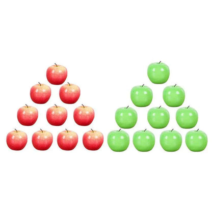 10 X Artificial Green or Red Apples for Home Party Wedding and Shop Decor - Green - Mekamart Australia