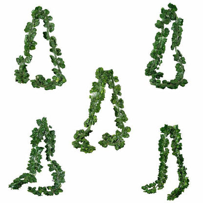 12 X 2M Artificial Ivy Vine Fake Foliage Flower Hanging Leaf Garland Plant Party - Begonia Leaves - Mekamart Australia