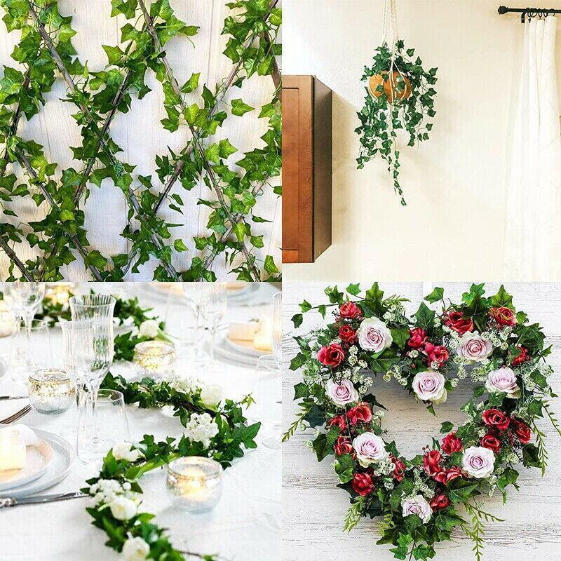 12 X 2M Artificial Ivy Vine Fake Foliage Flower Hanging Leaf Garland Plant Party - Begonia Leaves - Mekamart Australia