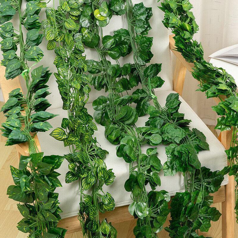 12 X 2M Artificial Ivy Vine Fake Foliage Flower Hanging Leaf Garland Plant Party - Begonia Leaves - Mekamart Australia