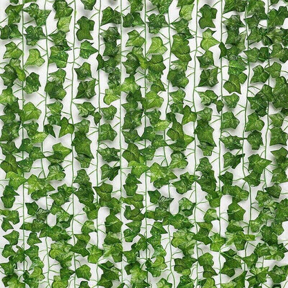 12 X 2M Artificial Ivy Vine Fake Foliage Flower Hanging Leaf Garland Plant Party - Scindapsus Leaves - Mekamart Australia