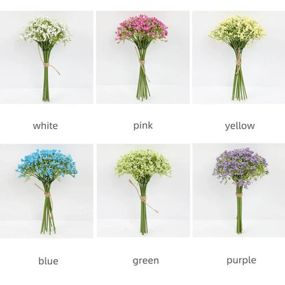 16pcs Artificial Foam Full Star Flowers Wedding Bouquet Home Decor Simulation - Pink - Mekamart Australia