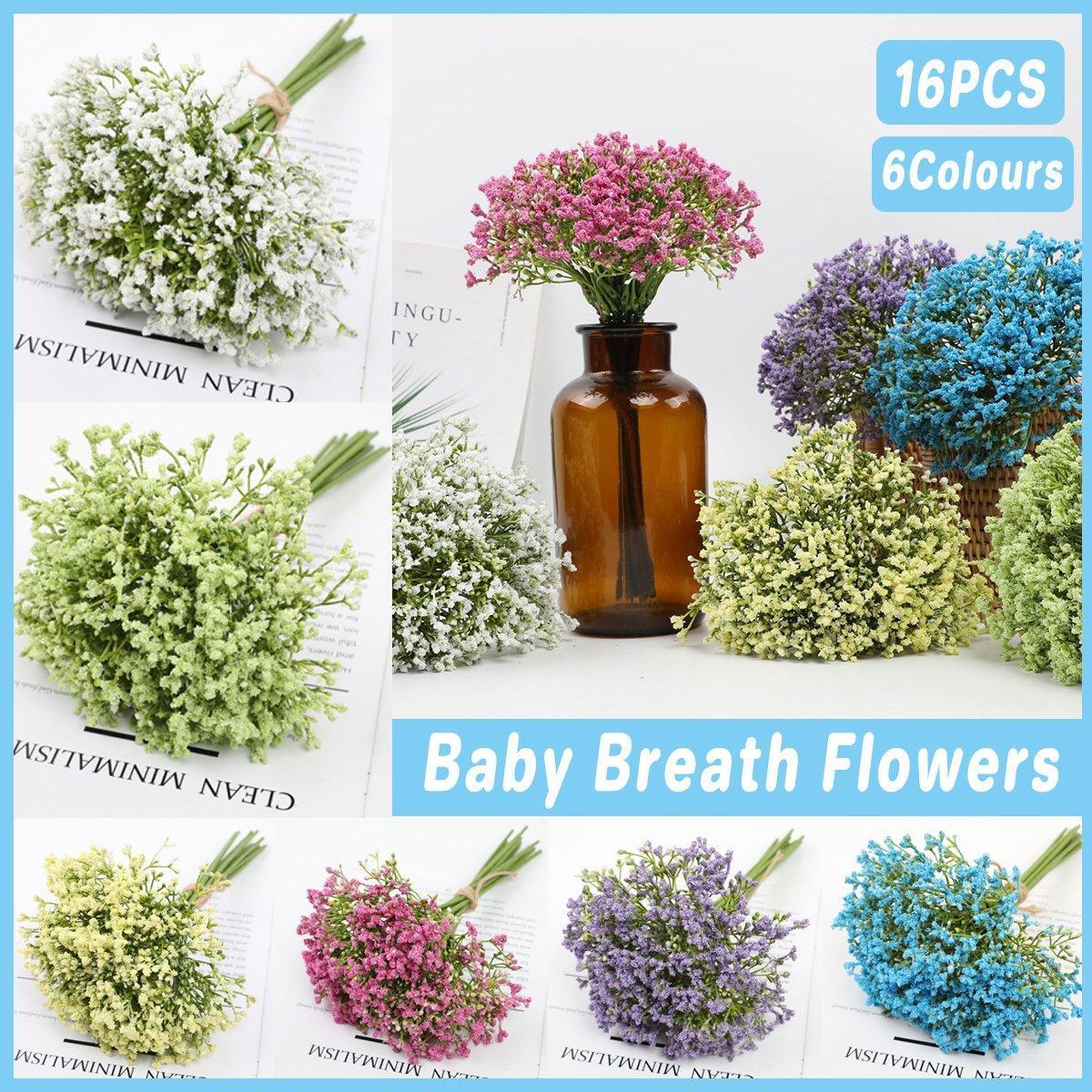 16pcs Artificial Foam Full Star Flowers Wedding Bouquet Home Decor Simulation - Purple - Mekamart Australia