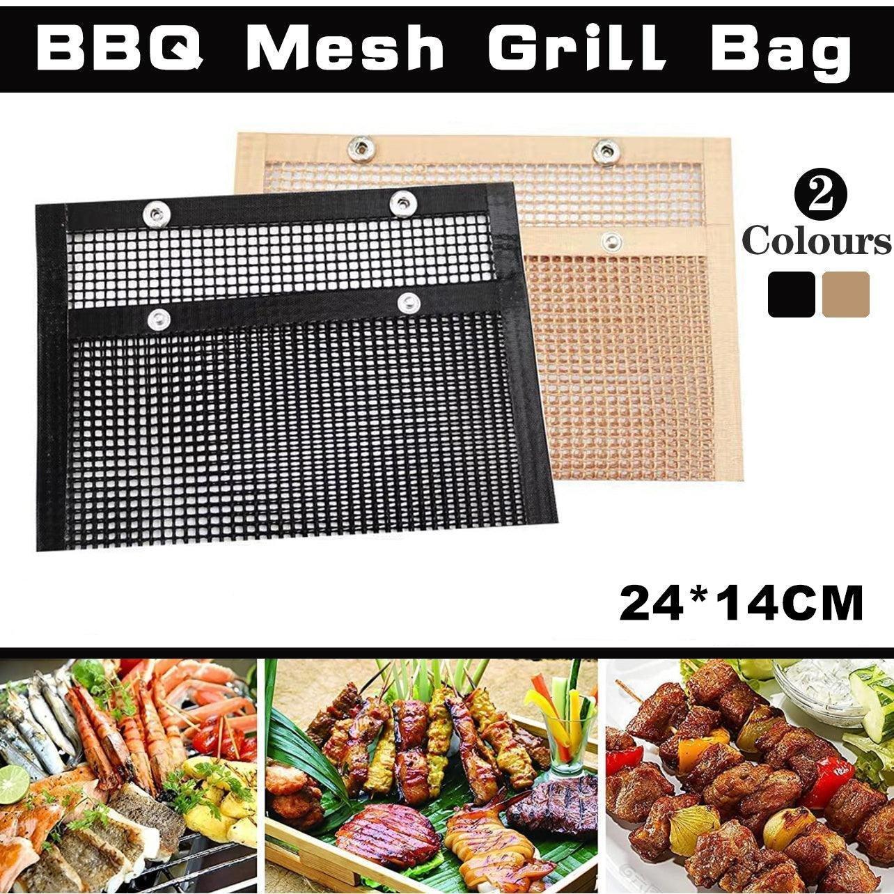 24x14CM BBQ Grilling Mesh Reusable Bag Outdoor Camping Barbecue Grill Mats Cooking Pads - Copper - Mekamart Australia