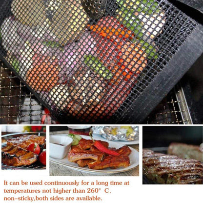 24x14CM BBQ Grilling Mesh Reusable Bag Outdoor Camping Barbecue Grill Mats Cooking Pads - Copper - Mekamart Australia