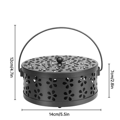 Iron Mosquito Incense Box Fireproof Tray Stand Indoor Household Incense Holder - Blue - Mekamart Australia