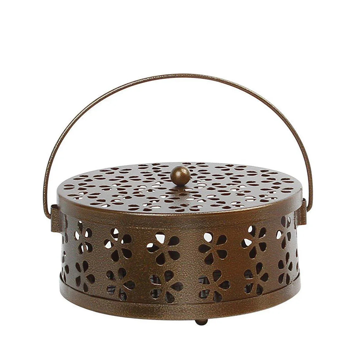 Iron Mosquito Incense Box Fireproof Tray Stand Indoor Household Incense Holder - Blue - Mekamart Australia