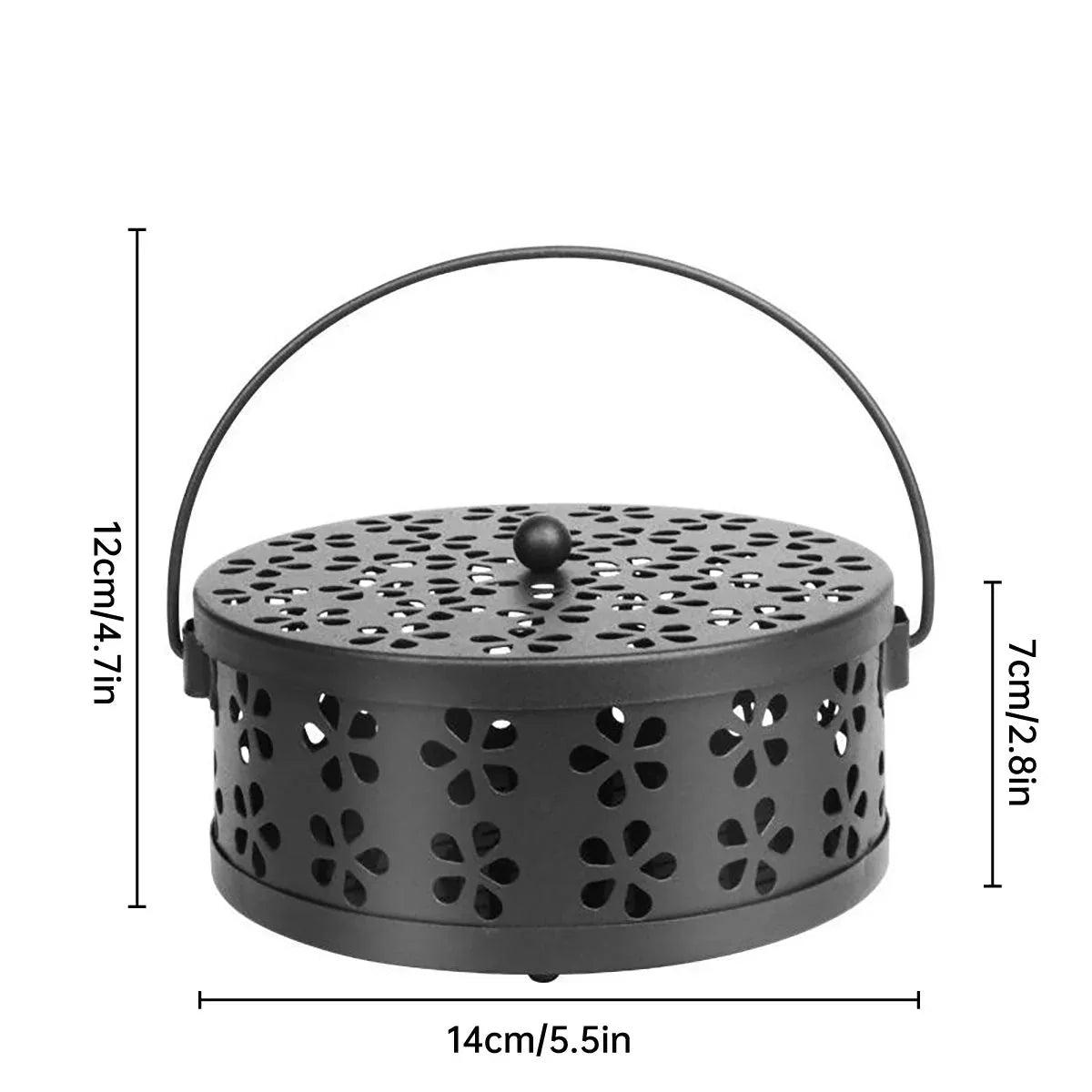 Iron Mosquito Incense Box Fireproof Tray Stand Indoor Household Incense Holder - Pink - Mekamart Australia