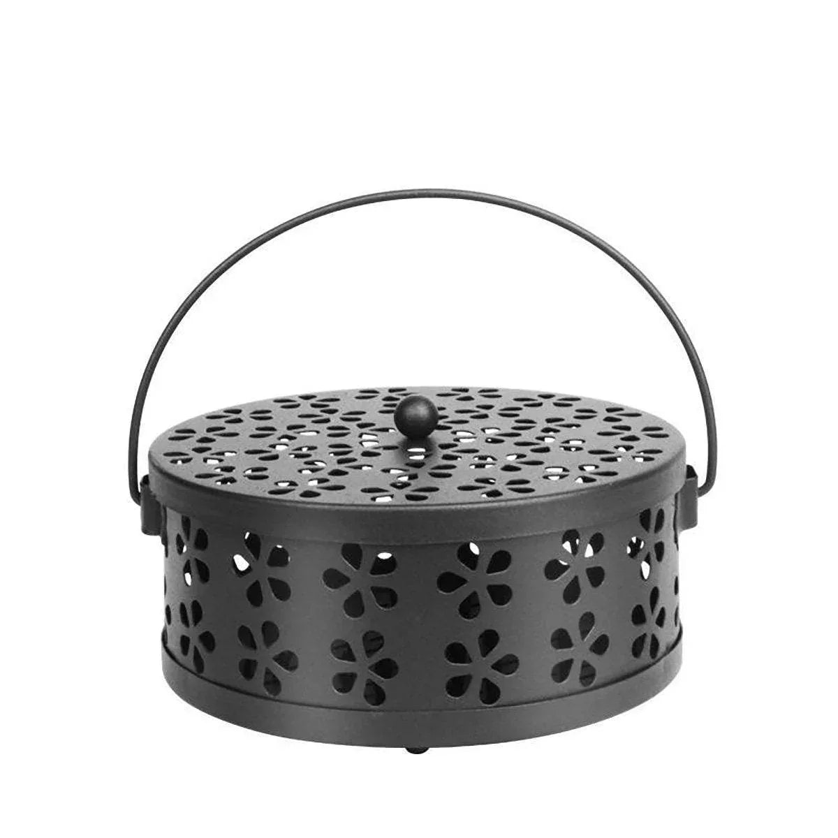 Iron Mosquito Incense Box Fireproof Tray Stand Indoor Household Incense Holder - Pink - Mekamart Australia