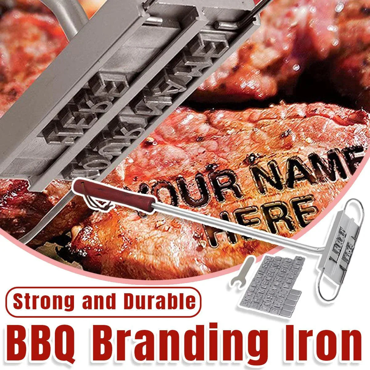 Alphabet Fire Branding Barbecue Grill Tool Custom Branding Iron for BBQ Meat - Mekamart Australia