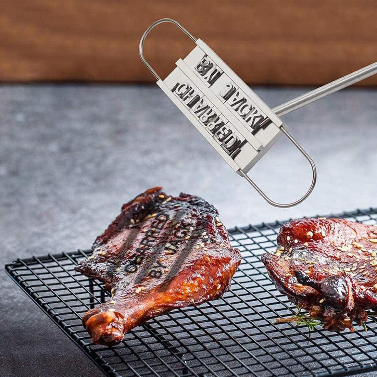 Alphabet Fire Branding Barbecue Grill Tool Custom Branding Iron for BBQ Meat - Mekamart Australia