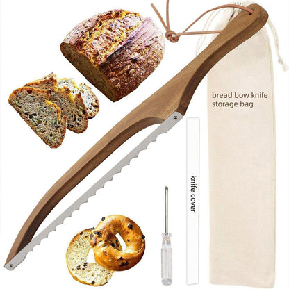 Wooden Bread Cutter Saw for Perfect Slice Cutting Tool Bread Slicer Kitchen - Mekamart Australia