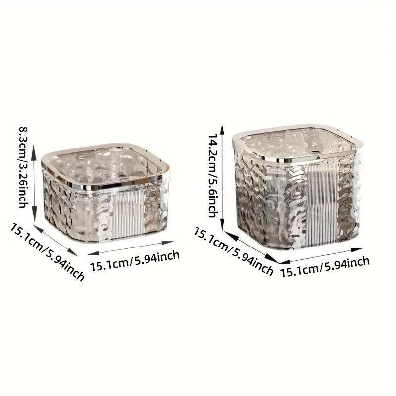 Desktop Mini Trash Can Small Waste Bin Storage Bucket for Office Kitchen Home - Grey-L - Mekamart Australia