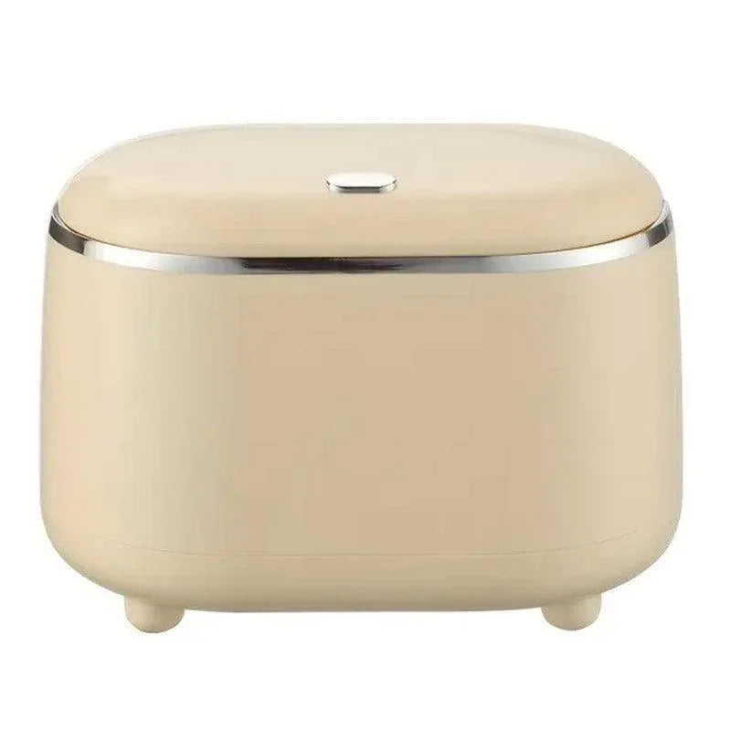 Small Desktop Trash Can Oval Pop Up Lid Rubbish Bin Waste Organizer Container - Green - Mekamart Australia