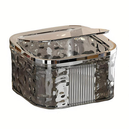 Desktop Mini Trash Can Small Waste Bin Storage Bucket for Office Kitchen Home - Grey-S - Mekamart Australia