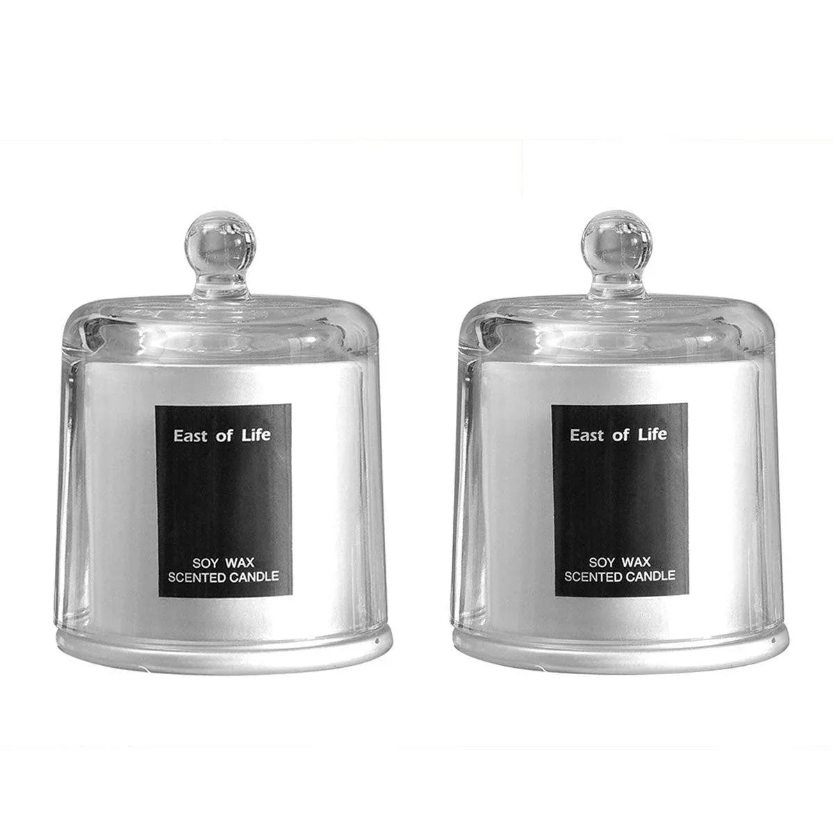 2Pcs Smokeless Glass Aromatherapy Candles Scented Gift Set for Relaxation - Freesia - Mekamart Australia