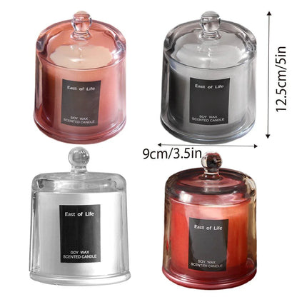 2Pcs Smokeless Glass Aromatherapy Candles Scented Gift Set for Relaxation - Velvet Rose - Mekamart Australia