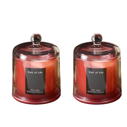 2Pcs Smokeless Glass Aromatherapy Candles Scented Gift Set for Relaxation - Velvet Rose - Mekamart Australia