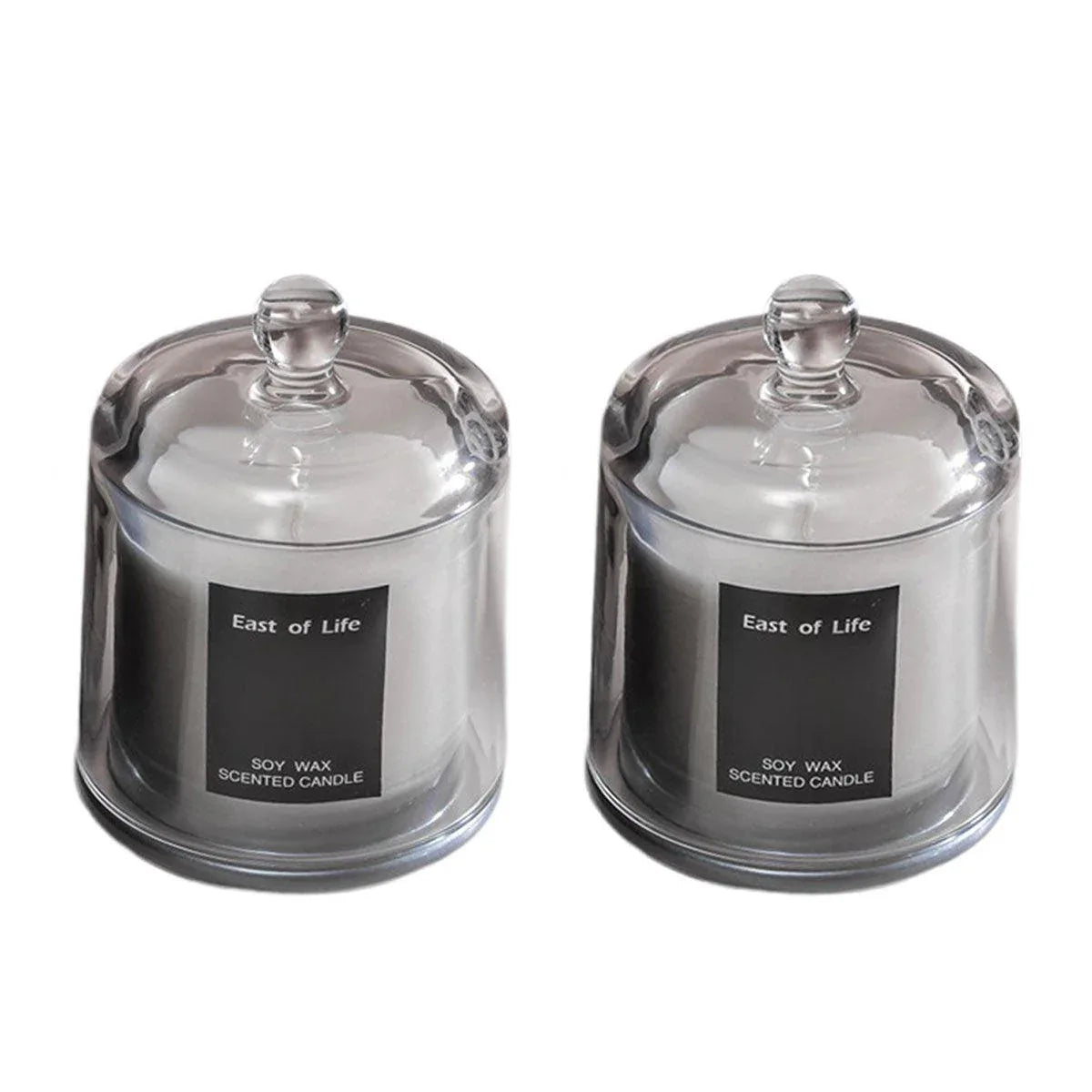 2Pcs Smokeless Glass Aromatherapy Candles Scented Gift Set for Relaxation - Velvet Rose - Mekamart Australia