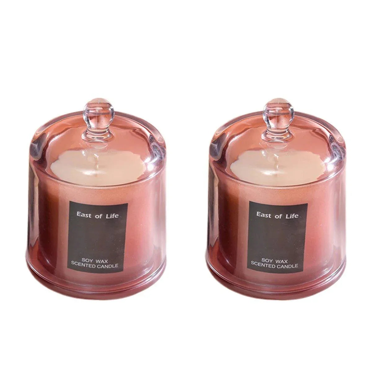 2Pcs Smokeless Glass Aromatherapy Candles Scented Gift Set for Relaxation - Velvet Rose - Mekamart Australia