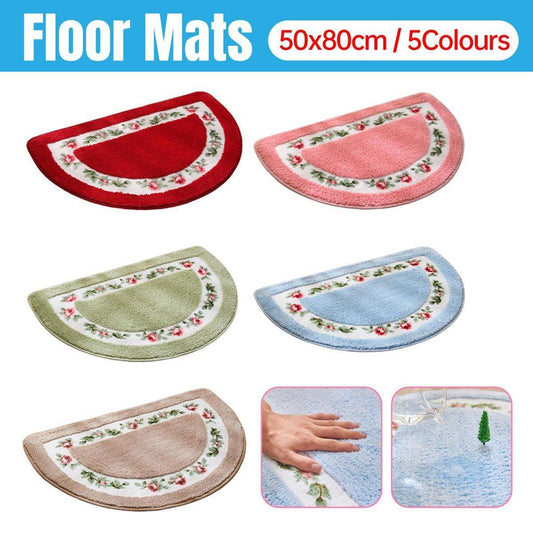 Non Slip Entry Mat Indoor Outdoor Mat Washable Foot Mat Foyer Bedroom - Khaki - Mekamart Australia