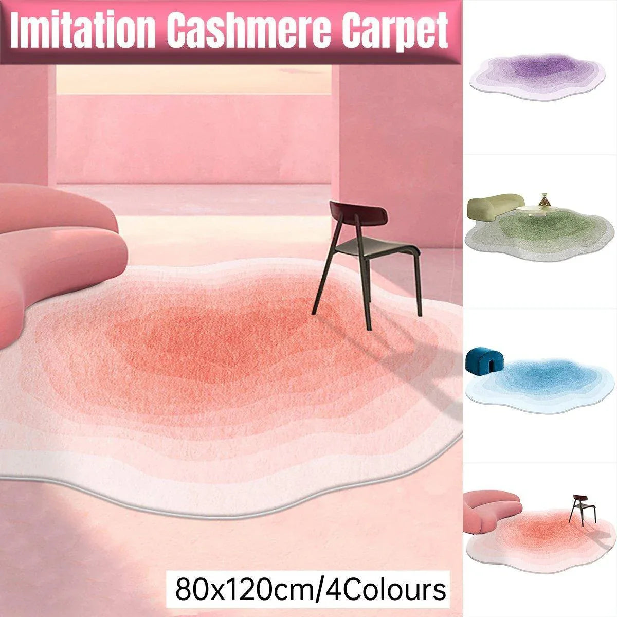 Shaped Cashmere Carpet Living Room Full Blanket Cloakroom Dressing Table - Green - Mekamart Australia