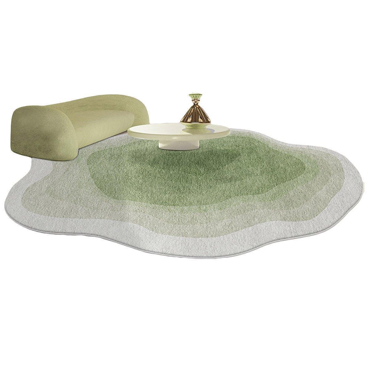 Shaped Cashmere Carpet Living Room Full Blanket Cloakroom Dressing Table - Green - Mekamart Australia