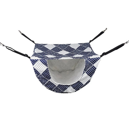 Cat Hammock Hanging Bed Cage Nest Soft Pet House Basket Cat Sleeping Supplies - Sea Blue Checkered - Mekamart Australia