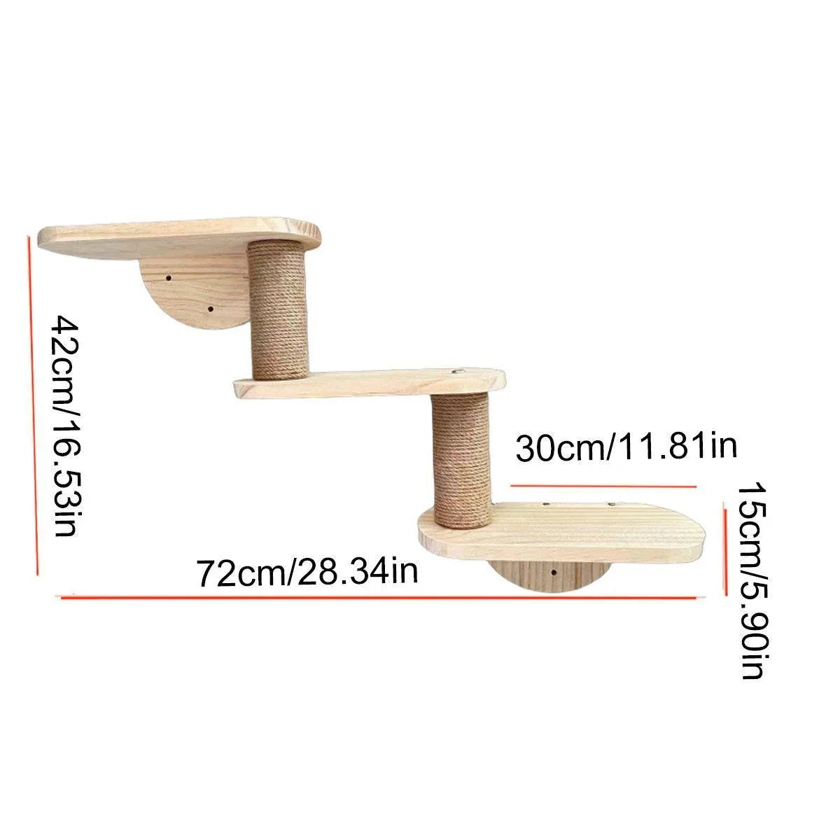 Solid Wood Wall Mounted Cat Climbing Tree Rack Platform Space Capsule Bed Shelf - Mekamart Australia