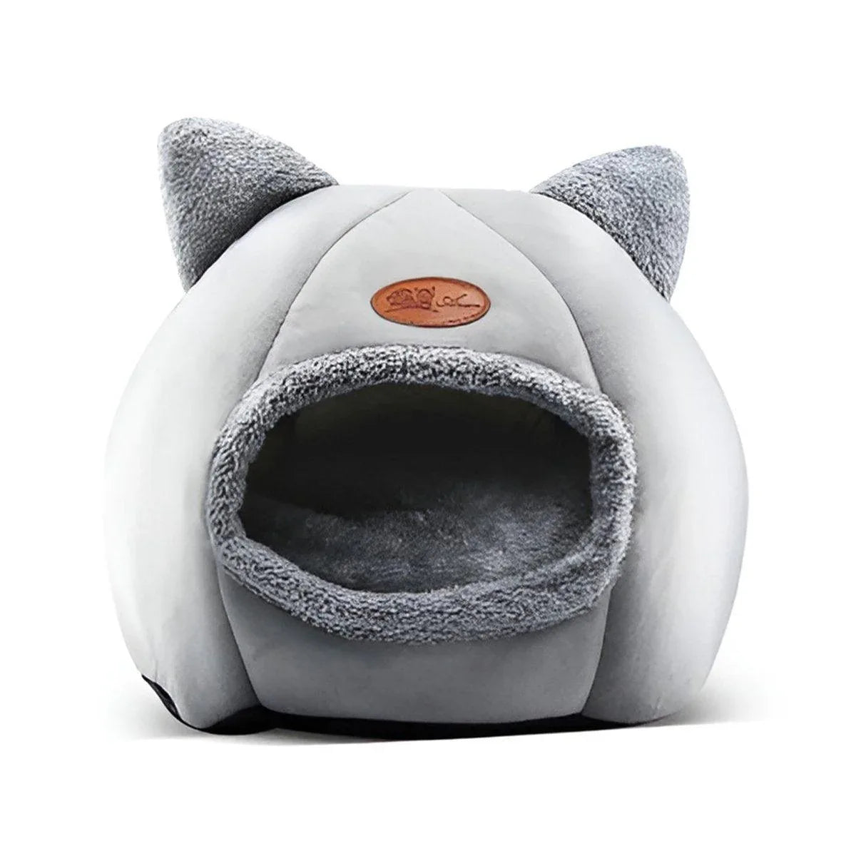 Cat Bed Winter Warm Enclosed Pet House Cozy Indoor Sleeping Nest for Cold Weather - L - Mekamart Australia