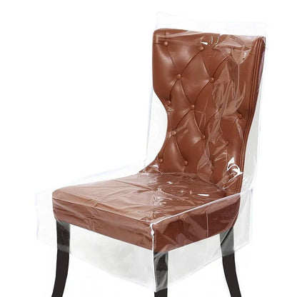 Elastic PVC Dining Chair Cushion Cover Universal Seat Protector with Backrest - Mekamart Australia