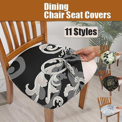 Stretch Dining Chair Seat Covers Removable Seat Cushion Slipcovers Protector - F - Mekamart Australia