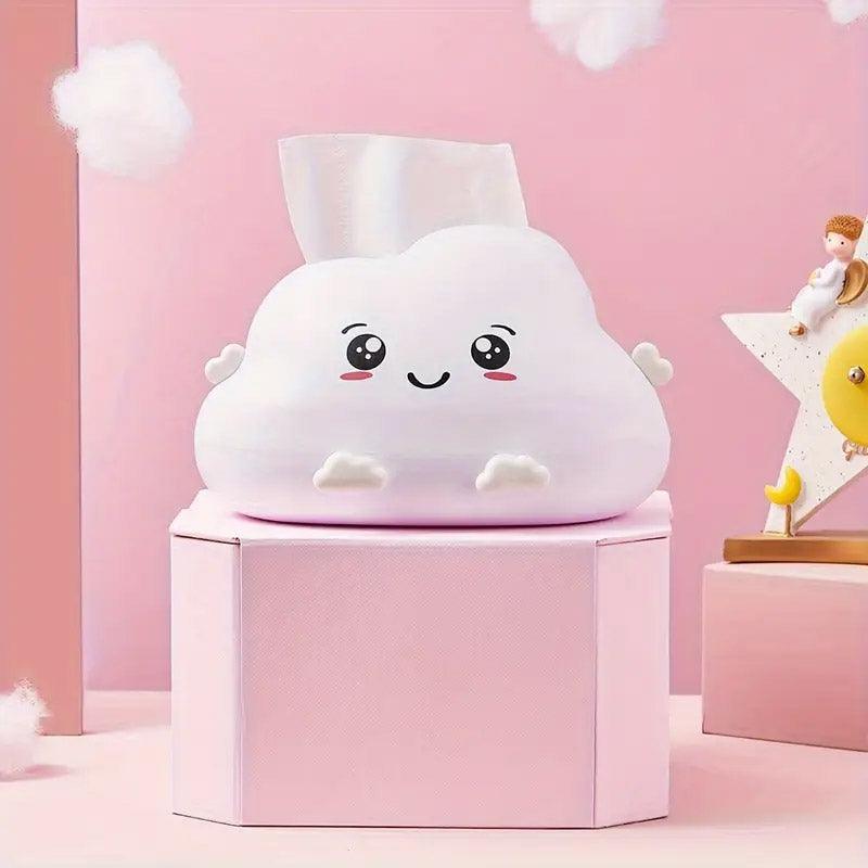 Cute Cartoon Clouds Plastic Tissue Box Desktop Drawer Organizer Storage Box - Mekamart Australia